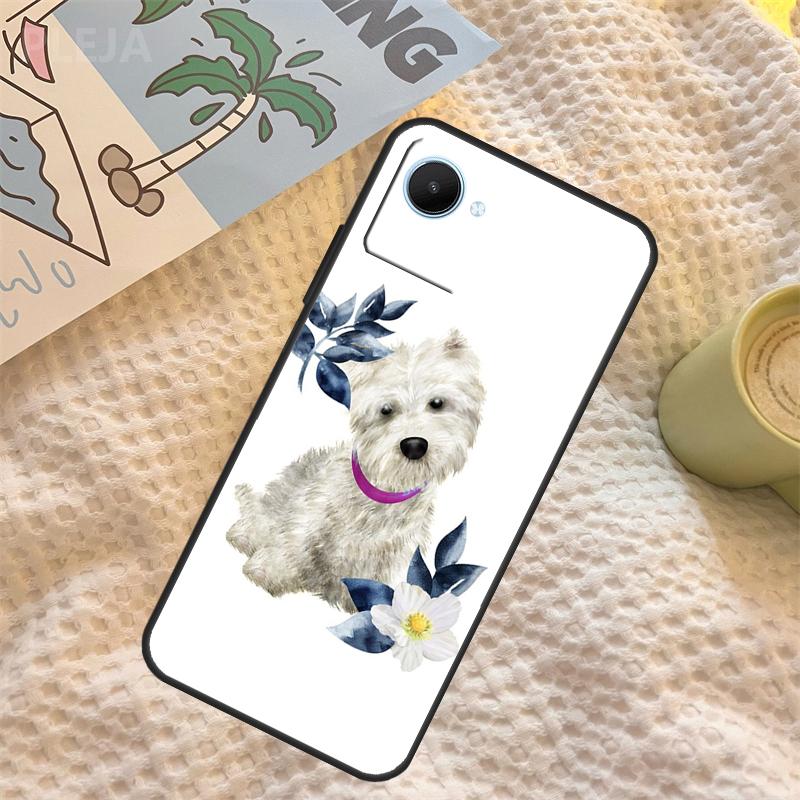 Westie Dog Case For Realme C67 C63 C55 C51 C75 C61 C53 C35 C65 C71 11 12 13 14 15 Pro Plus GT6 GT7 Pro