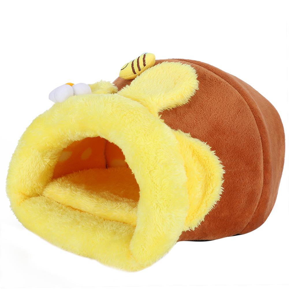 Small Pet Honeypot Shape Diamond Velvet Cotton Nest Winter Warm for Dutch Pig HamsterL