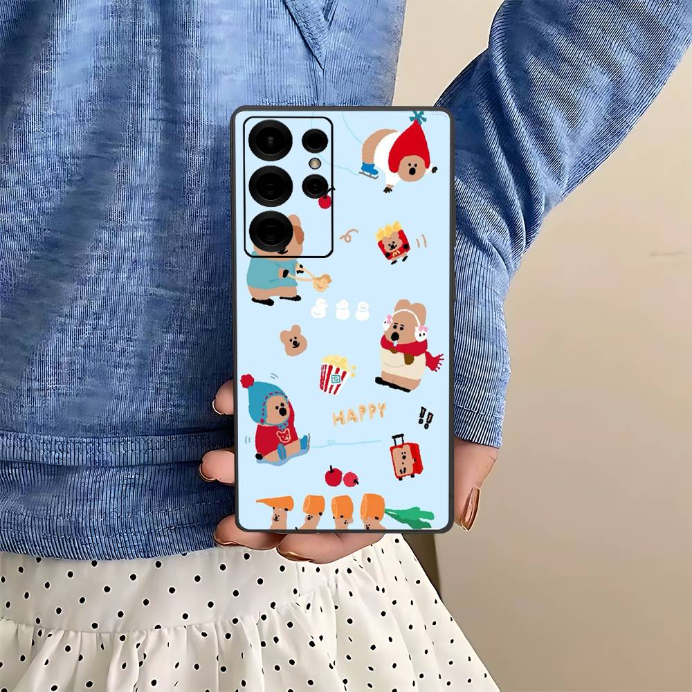 

Cute Bear Quokkas Phone Case For Samsung S 24 Fe 25 Ultra Plus 20 Lite 21 30 22 23 24 22 Ultra 5G Fundas Samsung S24 Plus