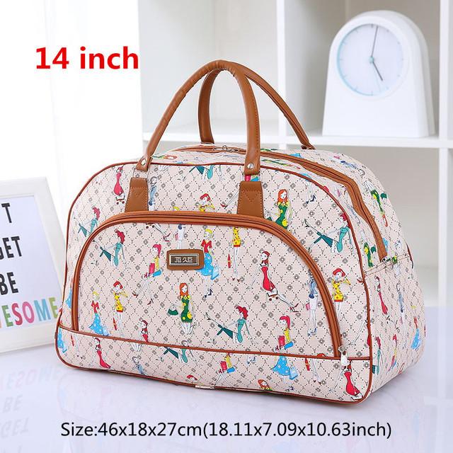 PU lederen reistassen grote vrouwelijke korte afstand weekend weekendtasje kleding organisator bagage accessoires 46*18*27cm