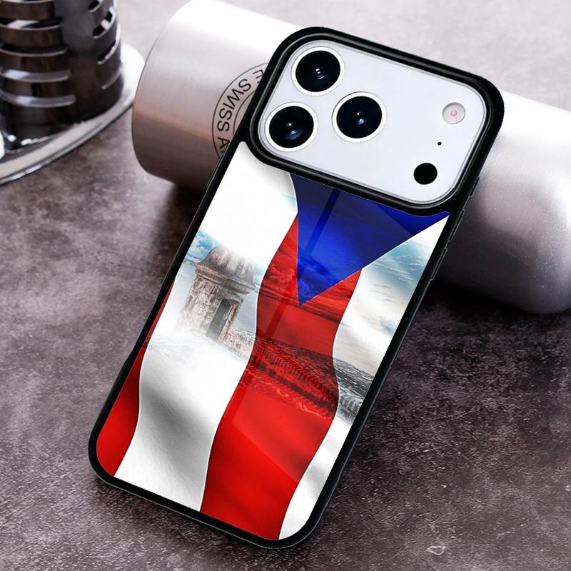 Puerto Rico Flag Soft Phone Case for iPhone 17 16 15 Pro Max Air 14 13 12 11 Plus Shockproof Capa Cover