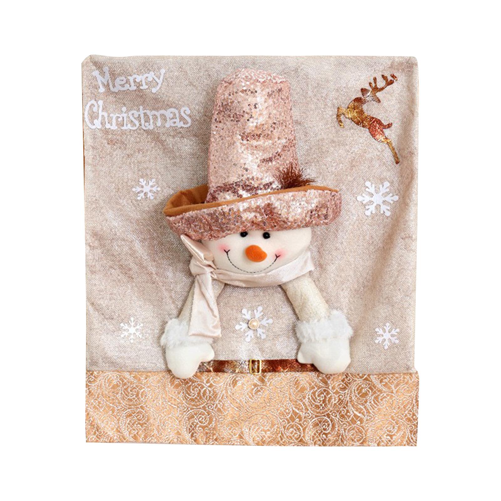 

Рождественские чехлы на спинки стульев Чехлы на стулья с гномами Рождественские чехлы на обеденные стулья Для декора дома, кухни, столовой One Size