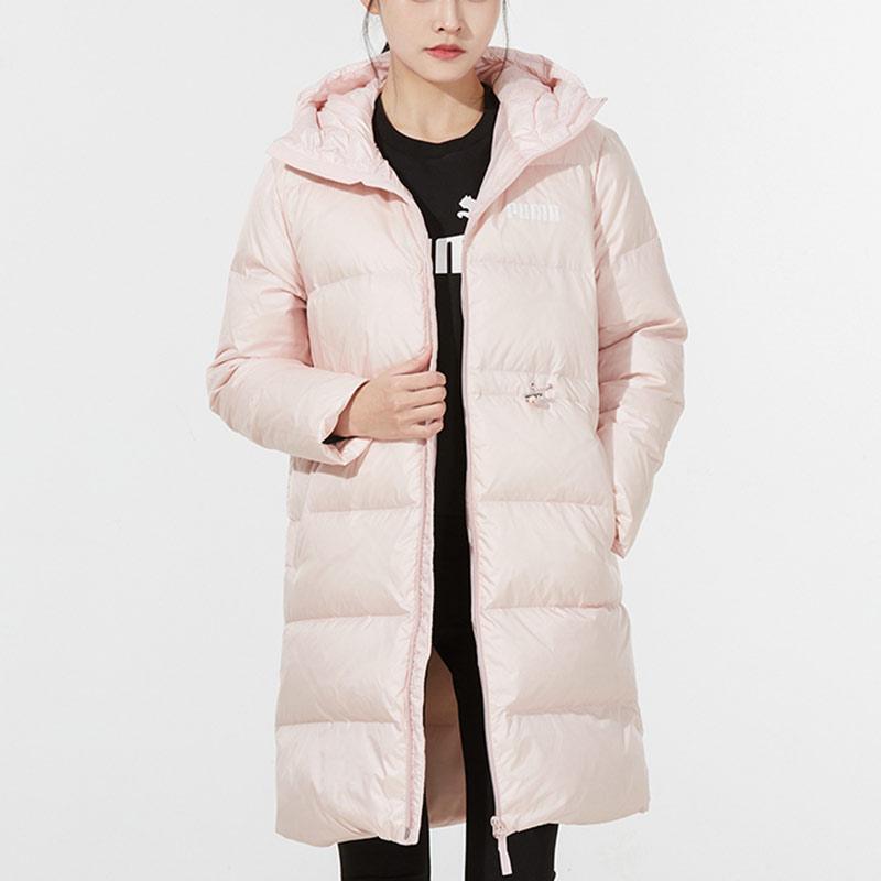 Puma Adjustable Down Coat Casual Warm Mid-Length Hooded Down Jacket Winter Women Coats Lilac 846334-36