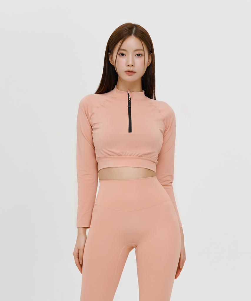 VENDIS Kerin Half-Zip Crop Rash Guard Top (4 Colors)