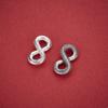 S925 Sterling Silver Snake Pattern Figure-Eight Clasp and Pendant for DIY Bracelets and Necklaces