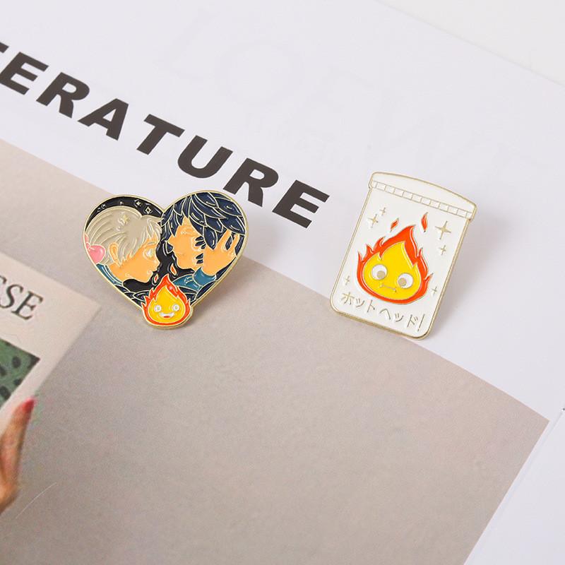 Anime Movie Themed Metal Brooch Pin For Collectors Stylish Accessory For Students
