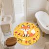Fox pattern round rug,Carpet Rug for Living Room Bedroom Sofa Playroom Decor,Non-slip Floor Mat,Holiday Gifts and Birthday Gifts