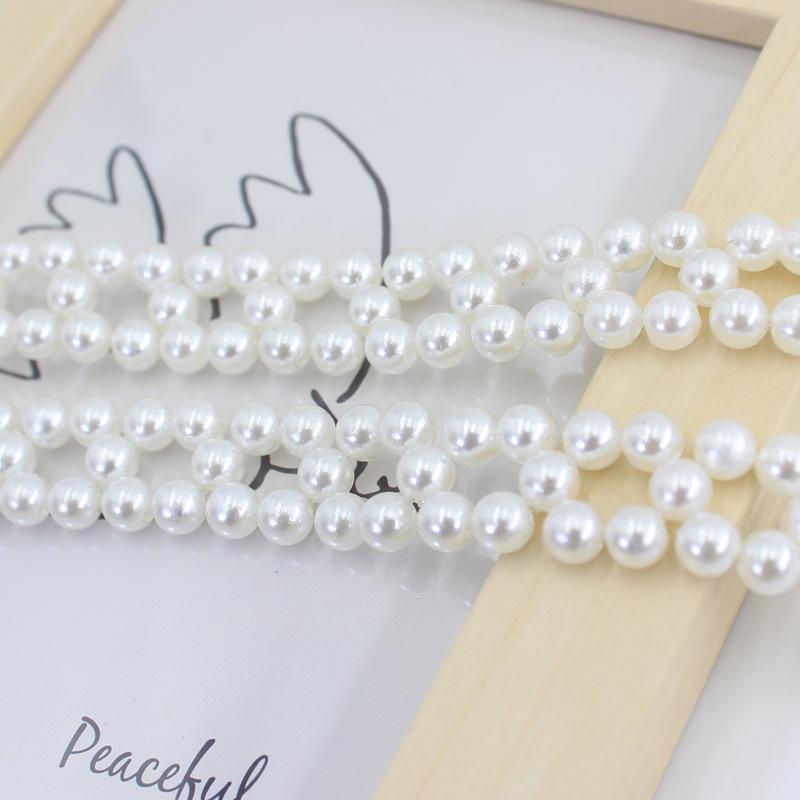 Women's Pearl Waist Chain - Decorative Dress Accessory, Fashionable and Versatile with Large Pearl Round Buckle Hook