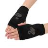 Womens Mens Faux Suede Half Finger Gloves Winter Warm Flip Top With Rhinestones Students