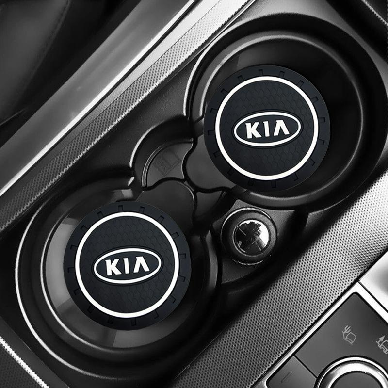 Držák na hrnek do auta Slot na nápojovou láhev Protiskluzová podložka Podložka Znak Vnitřní doplňky Pro KIA Sportage Rio 3 Soul Optima Ceed Pro K5 K2 Pride