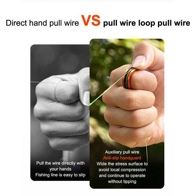 1Pcs Fishing Line Puller Anti-Slip Rubber Ring Durable Construction Compact Design Portable Line Pull Loop Fishing Accessories