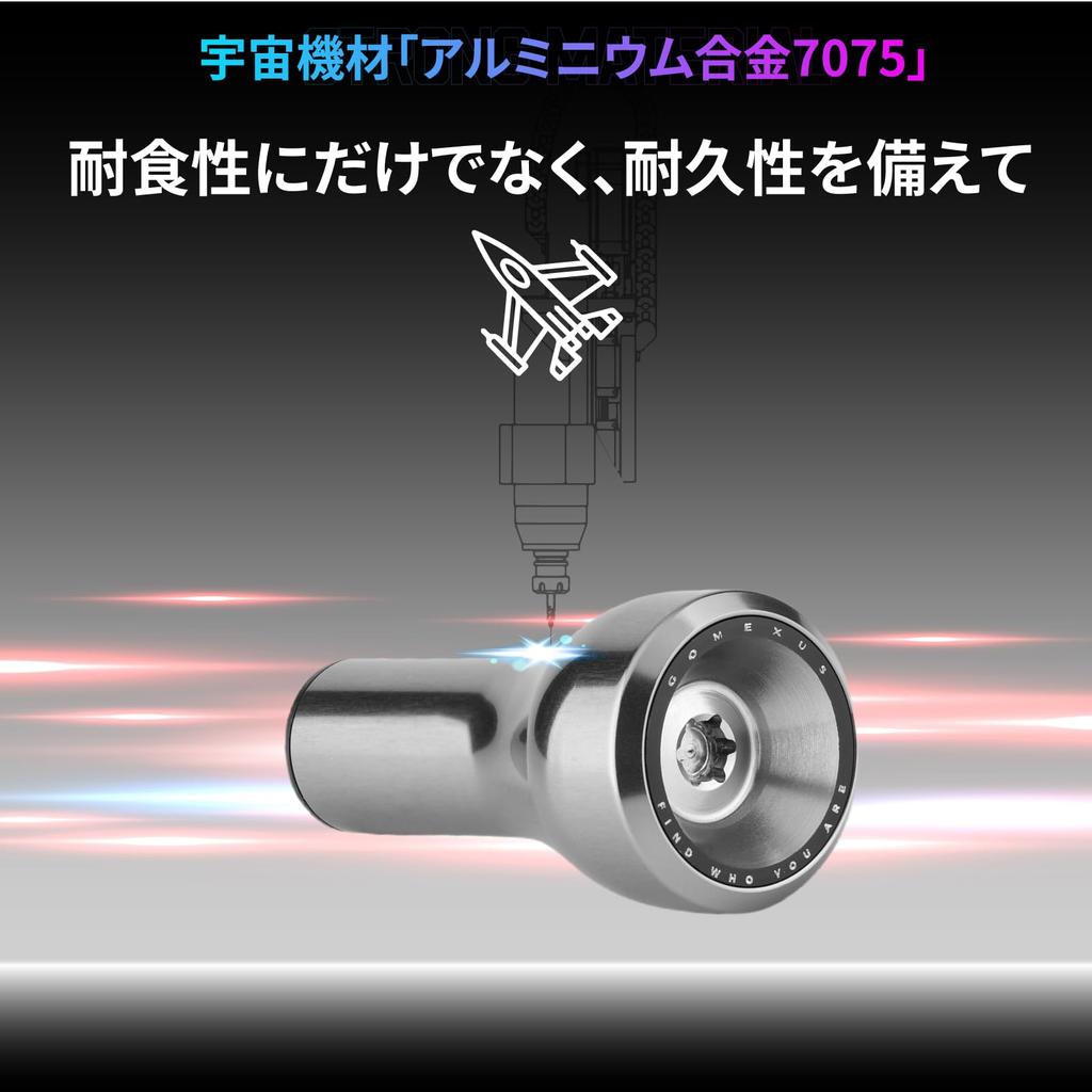 Gomexus SU24L Reel Handle Knob Daiwa Type S Shimano Type A Regalis Caldia Stradic Kouga Replacement Aluminum Knob 24mm Ultra Lightweight Winding