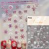 1 Piece 5D Embossed White Snowflake Nail Stickers Winter Christmas Snowflake Nail Art Stickers Self-adhesive Decorative Slider