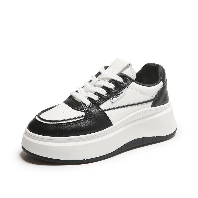 Frühling Neue Plateau Weiße Schuhe Vielseitige Freizeitschuhe Studenten Täglich Höhenerhöhung Muffin Schuhe Damen