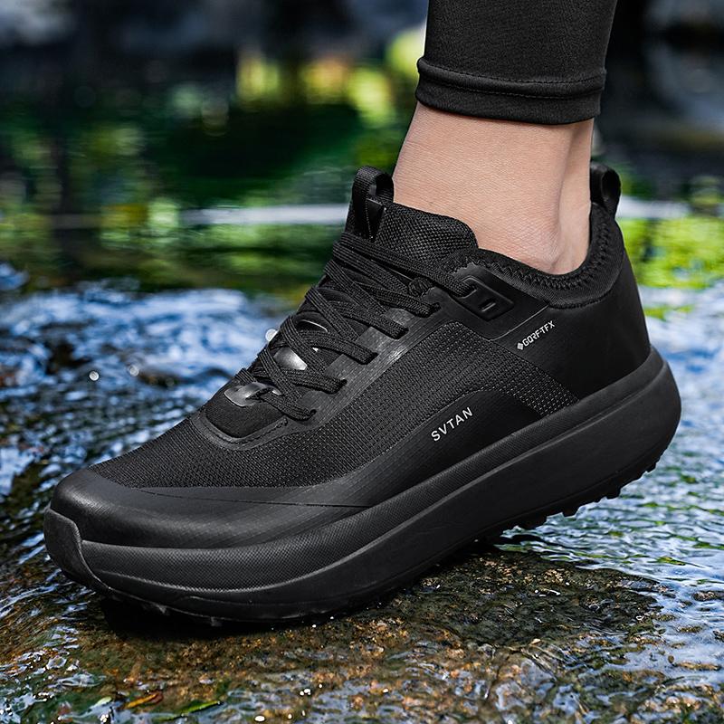 Casual Sneakers Men Anti-slip Low-top Lace-up Walking Outdoor Hiking Shoes Men Durable Air Mesh Breathable Sports Shoes Men