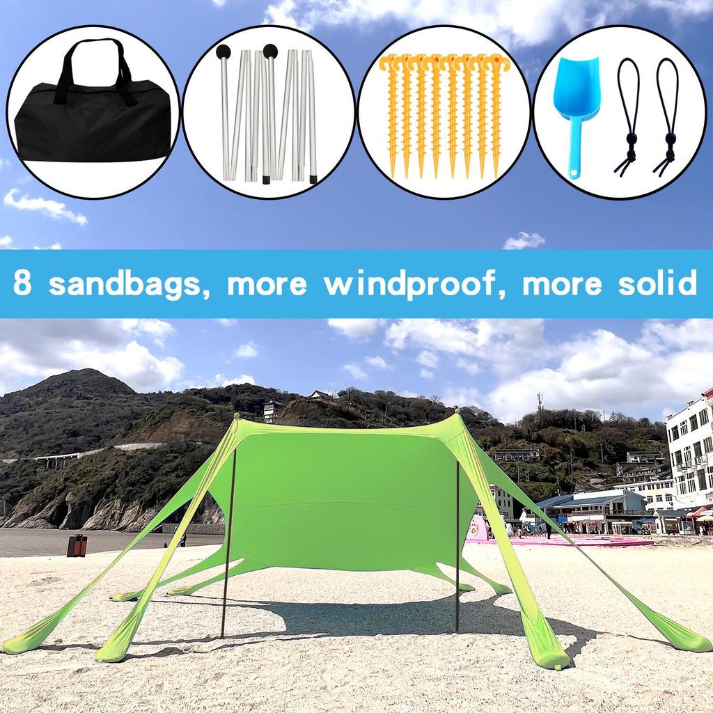 Seaside Portable Camping Canopy Tent Sunshade for Outdoor Beach and Fishing