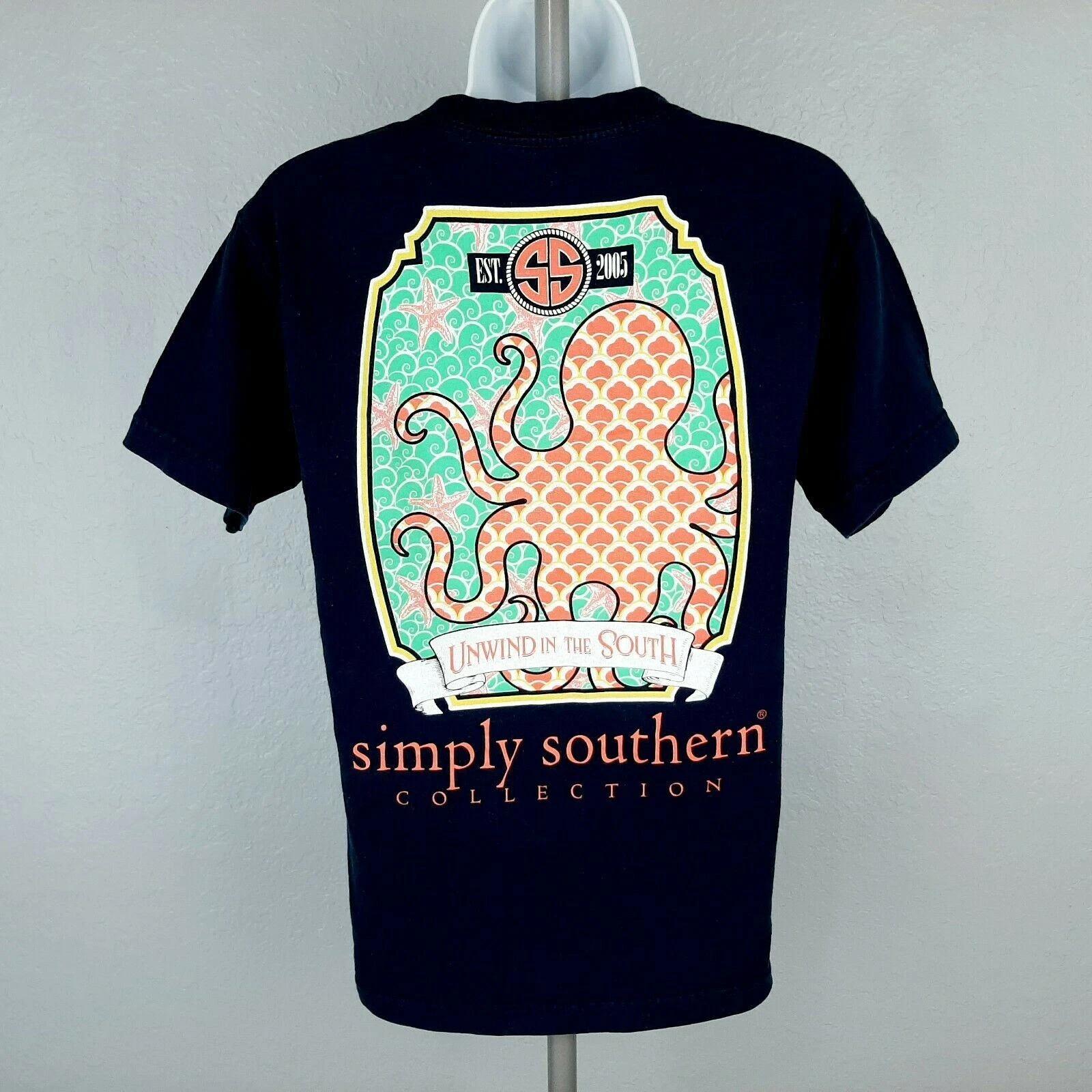 Simply Southern Collection Women s T-shirt Size Small Navy Blue DN27 M