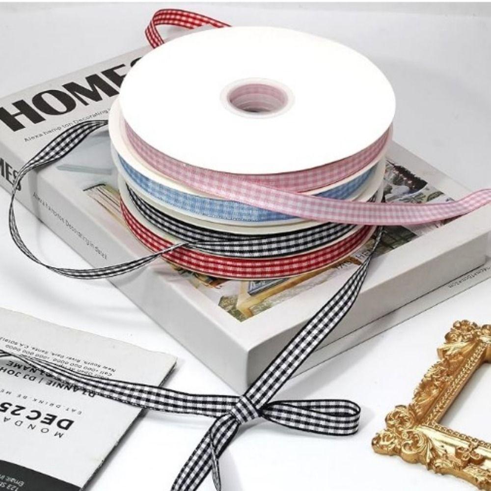1/2cm Plaid Ribbon DIY Crafts Bow Ribbon Variety Pack Gingham Ribbon  Christmas Decoration