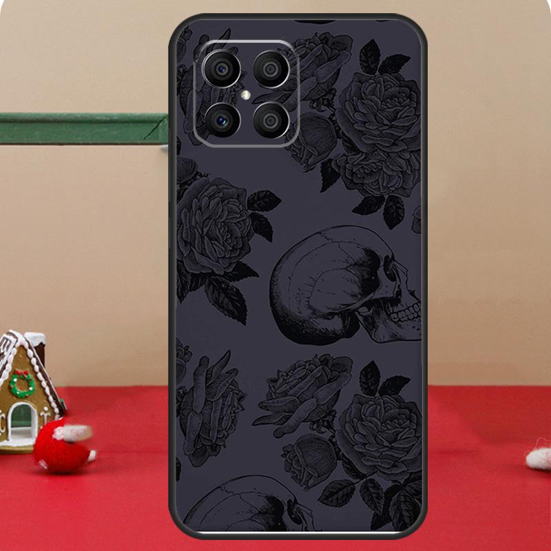 Skull Gothic Creepy Pastel Goth Case For Honor Magic 7 Lite 5 6 8 Pro Honor 400 200 50 70 90 X8c X8a X8b X9a X9b X9c Cover