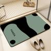 Tapis de sol de salle de bain Panda Doux Boue de diatomées Absorbant l'humidité Séchage rapide Antidérapant Tapis de porte de toilette Tapis de pied de toilette Salle de bain Maison