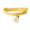 JUSTINLAU Süße Haustierhalsbänder Verstellbare Katzen/Hunde Glocke Sicherheitsverschluss Polyester Haustierhalsband mit Dekoration Zuhause Haustierzubehör