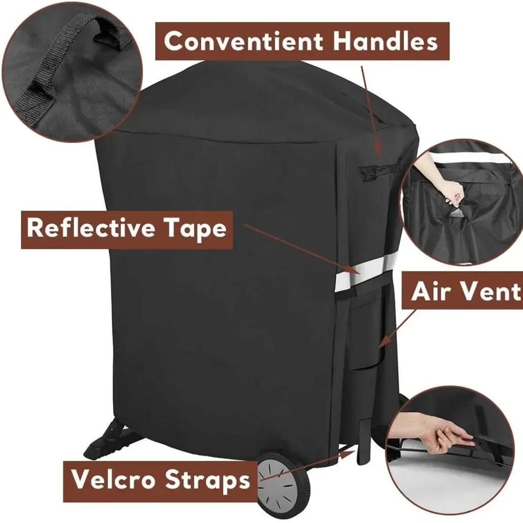 Black Dust Cover 54*76*69cm Black Fade Resistant Barbecue For Weber Q1000/Q2000 Series Garden Gas Outdoor Living Patio