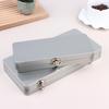 1Pcs Home Office Supplies Durable Silvery Gray Metal Rectangular Box With Lid-Ideal For Bills Cosmetics Storage
