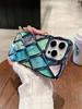 Electroplated Diamond Lattice Wave Case for iPhone 14 Pro Max - Elegant New Apple 15 Model