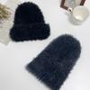 Women's Men's Couple Daily Shine Fur Beanie Hat