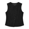 Damen Frühlings Oberteile Asymmetrisch Ärmellos Denim Bluse Sommerhemden für Damen Lässiges Knopf Design Damen Sommerhemden