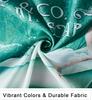 Blue Mermaid Ocean Shower Curtain - 60Wx72L Inch, Green, Wash Your Tail Funny Bathtub Bubble Waterproof Polyester Fabric, 12 Pla