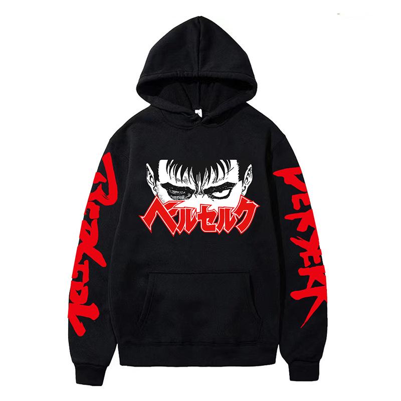 Anime Berserk Hoodies Men Japanese Manga Printed Harajuku
