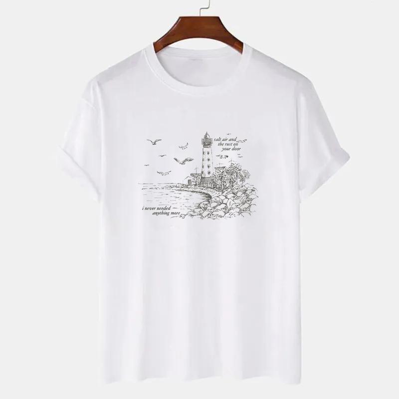 House Graphic  Letter Print TShirt Casual Crew Neck Short Sleeve Top For Spring  Summer Womens Clothing S