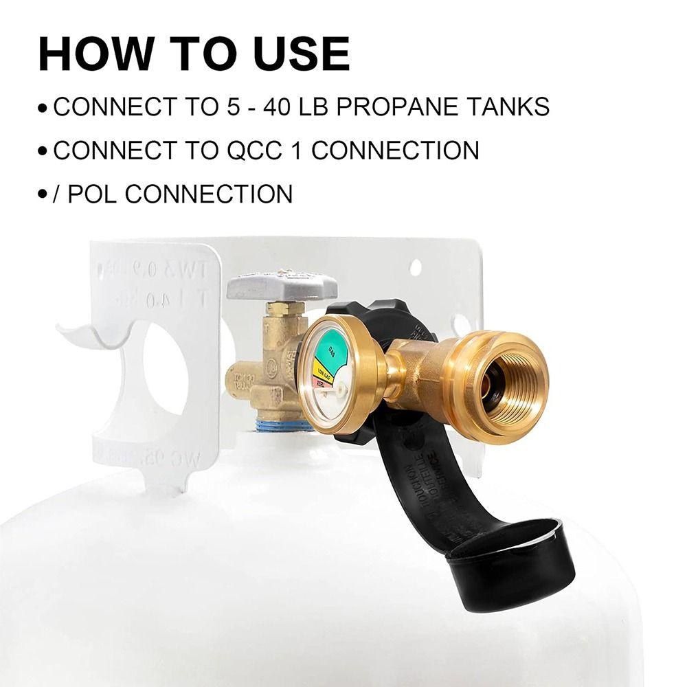 Leak-proof Propane Tank Connector QCC1/Type Propane Tank Gauge Camping Grill