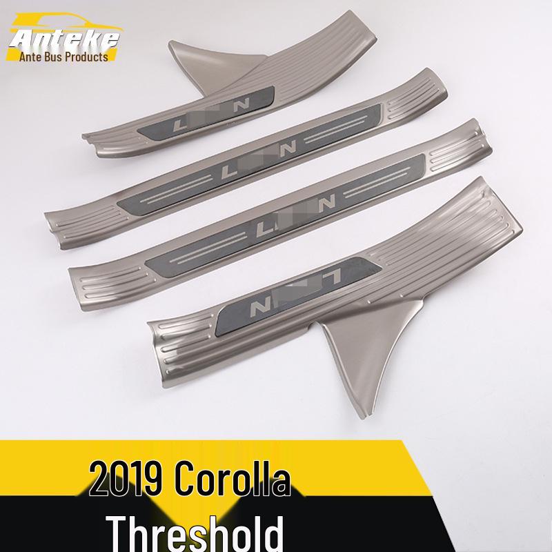 Corolla 2019 Welcome Pedal Anti-Scratch Sill Plate Trim Sticker Accessory