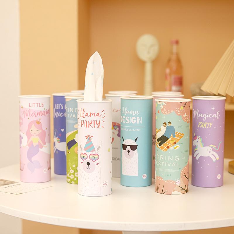 Portable Car Tissue Box - Alpaca Print Napkins