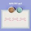 Cat & Dog Feeding Mat: Absorbent, Non-Slip Placemat - Easy Clean, Stain Resistant with Cartoon Design