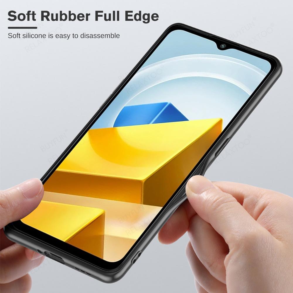 Pocom5 Case Plain Pu Leather Magnetic Cover For Xiaomi Poco M5 Pocom5 Pocco M 5 5m 4G Soft Frame Protection Back Shell Fundas