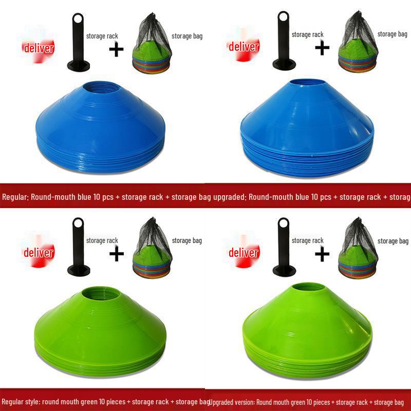 Zestaw dysków z numerowanym logo: Blokada drogowa Butterfly Pier do treningu piłkarskiego