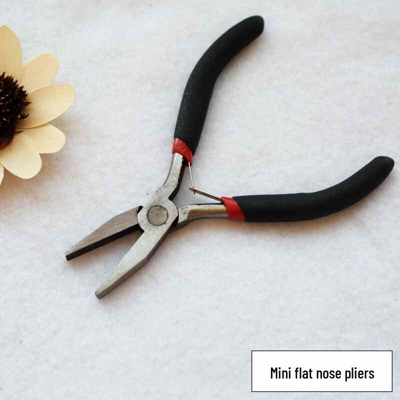 Stainless Steel Precision Needle-Nose Pliers: Non-Serrated, Round-Nose, Angled Cutters for DIY Craft & Jewelry Wire Wrapping