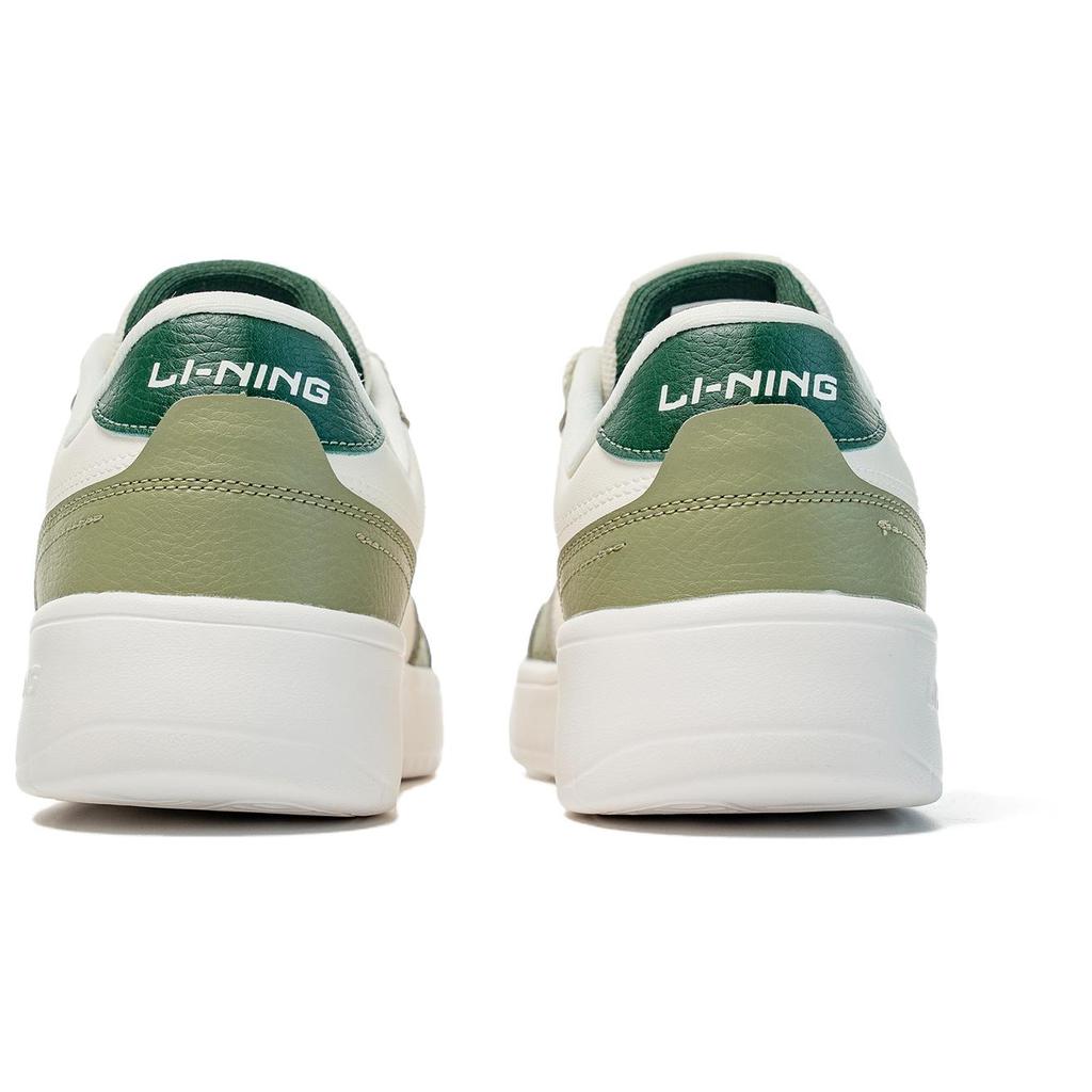 Li Ning Classic Simple Breathable Shock Absorbing Low Top Casual Sneakers Men Sneakers Deep-Moss-Green Cream-White AGCW483-6ZSJ6.2Q1
