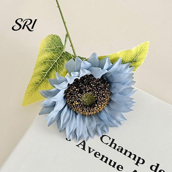 Realistic Sunflower Petals Artificial Flowers Bouquet for Home Decoration UV-Resistant Living Room Flower Decor Fade-Free Adjustable Stem Bedroom