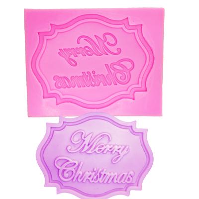Lettera di Buon Natale Stampo in Silicone per Torta Fondant Cucina Cioccolato Caramelle Cupcake Torta