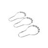 5 Bead Roller Shower Curtain Hooks Smooth Sliding Stainless Steel Construction Shower Rod Hook Bath Accessory