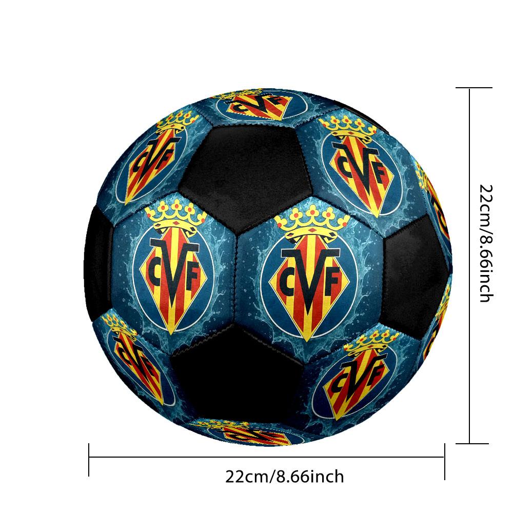 1PC Villarreal football size 5 soccer ball PrahaIndoor Soccer Ball Colorful All Ages Machine Stitched PVC Competition Ready Durable High-Bounce