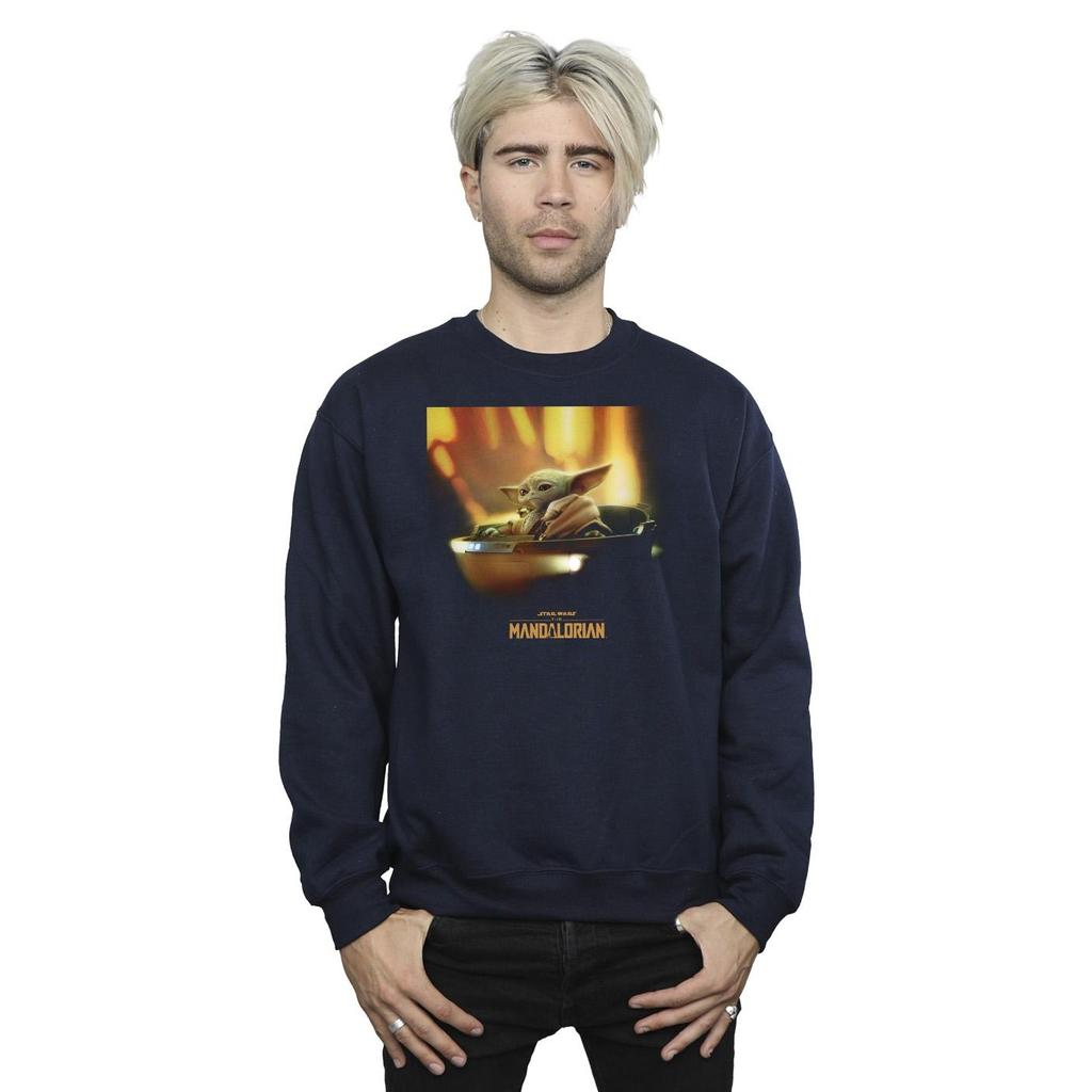 STAR WARS Mens The Mandalorian Grogu Painted Sweatshirt
