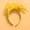 Headband Rainbow Colorful Feather Decor Headband Lightweight Comfortable Elastic Hair Hoop Parties Festivals Stage Performances Headwear