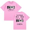 Rapper Milo J La Vida Era Mas Corta Album 2026 Graphic T Shirt Men's Vintage Fashion Cotton Short Sleeve T-shirts man streetwear