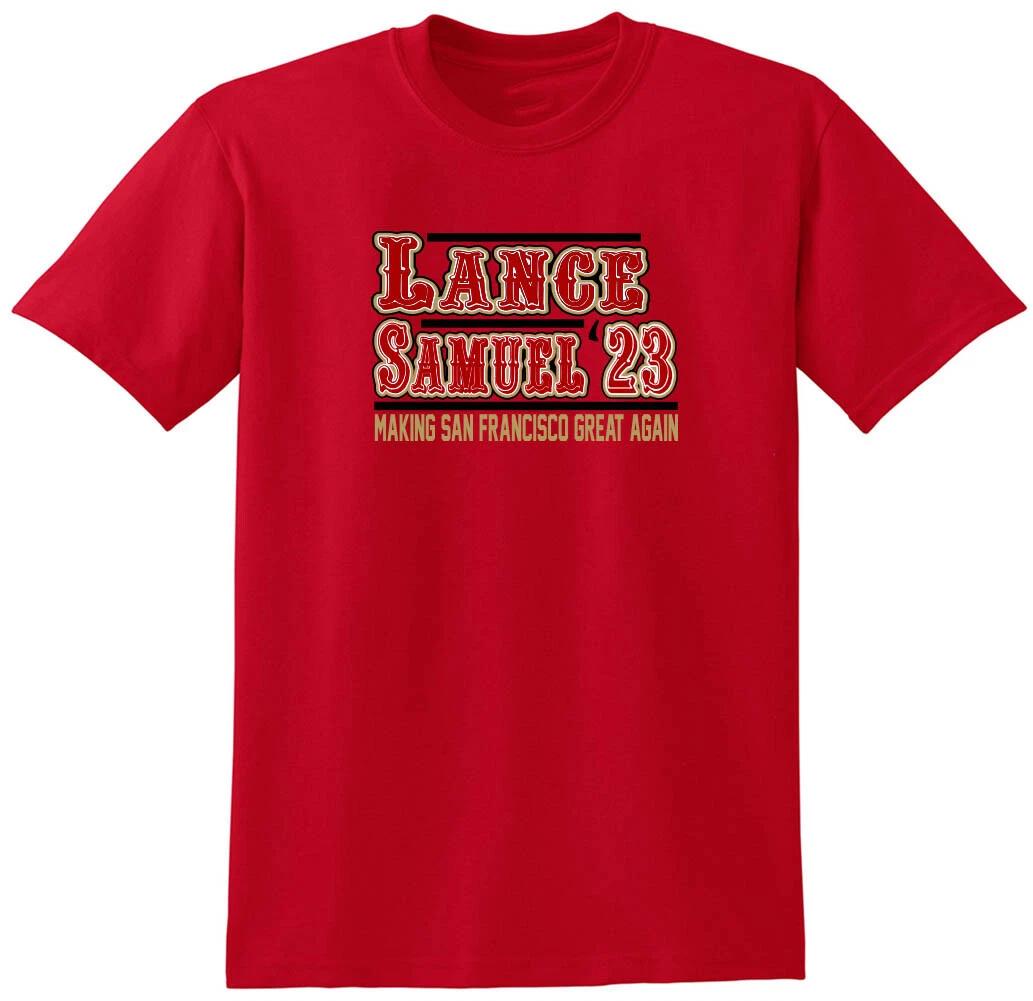 Trey Lance Deebo Samuel San Francisco 49ers 2023 Long Short Sleeve T-Shirt XL