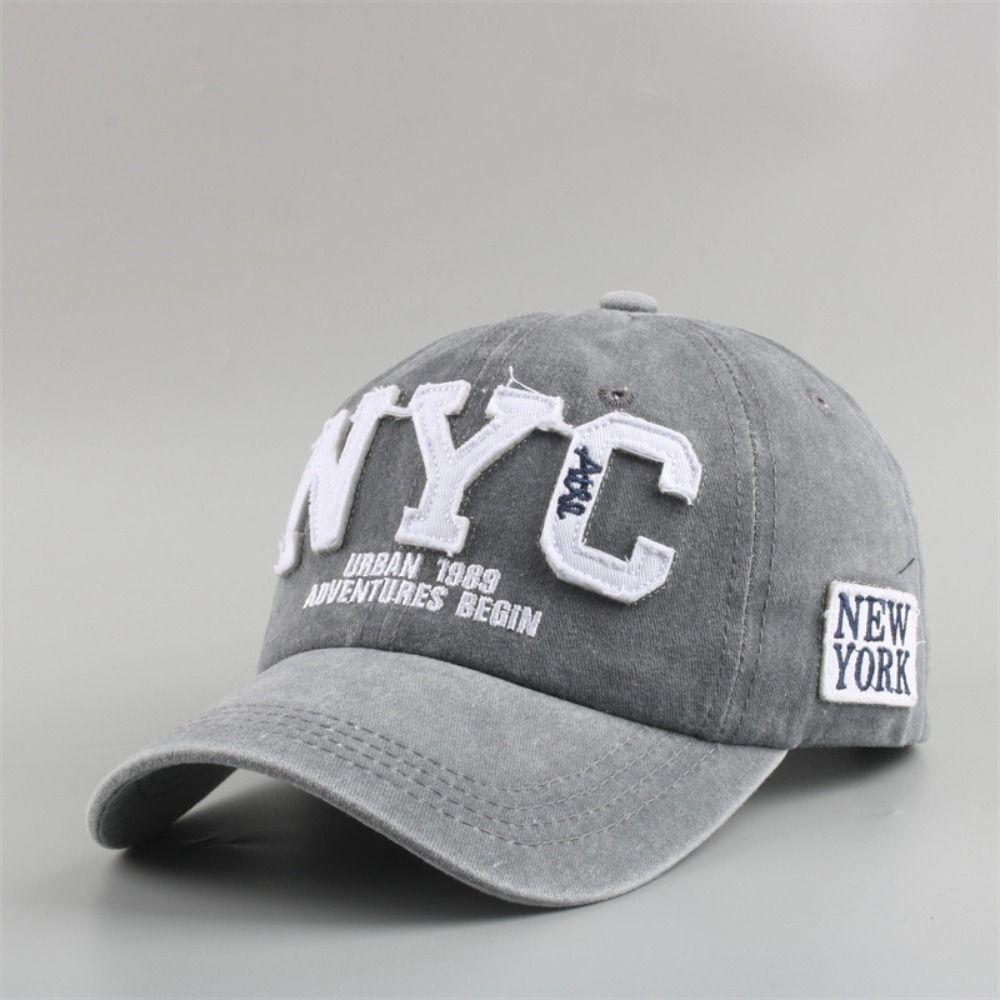 NEW YORK NYC Embroidery Baseball Cap Washed Snapback Baseball Cap For Man Women Outdoor Sports